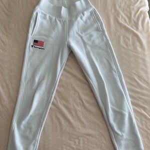 White Champion Sweatpants